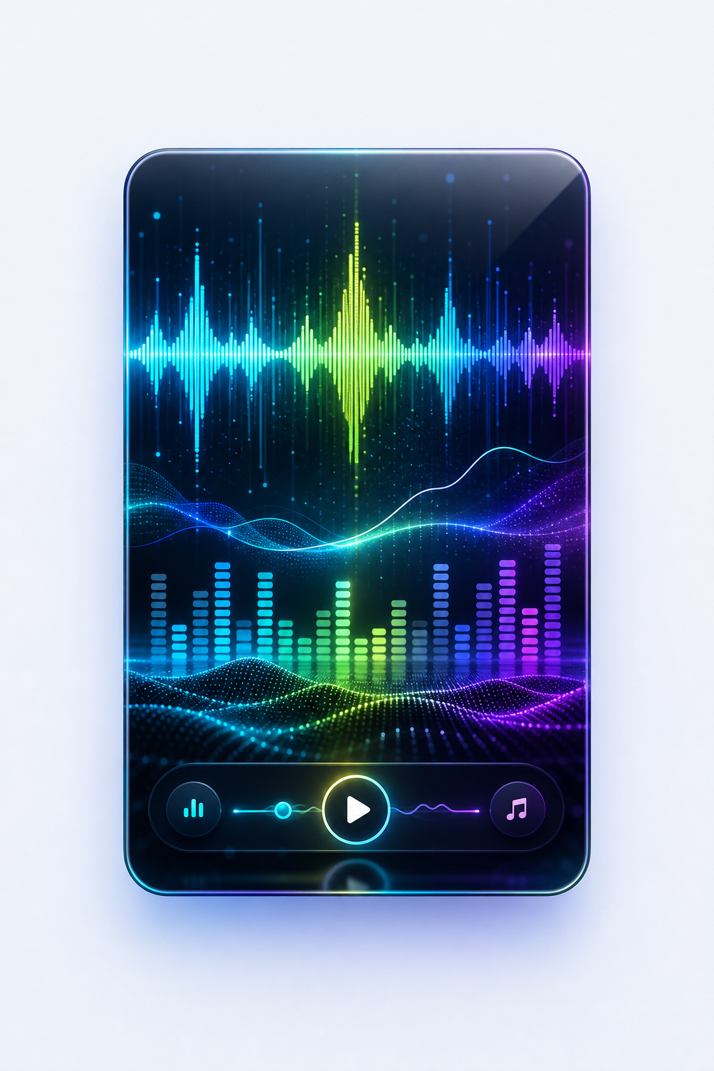 AI generated music waveform